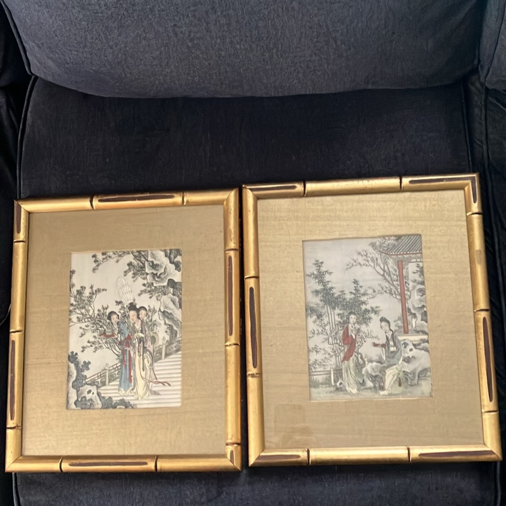 Vintage Asian Art Prints (Set of 2)
